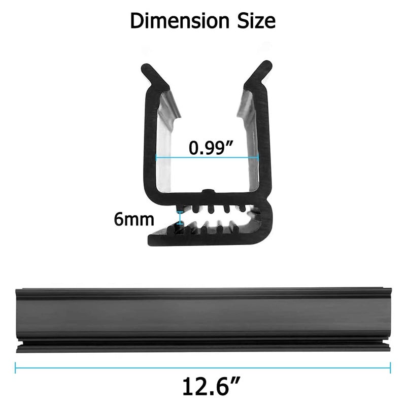MOSNAI 12.6 inch Golf Cart Windshield Sash Clips Fit 1"x1" Tube for Club Car DS Club Car Precedent Golf Carts 1014441-01 1021630-01(2pcs) - Image 2